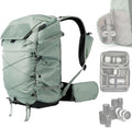 LEOFOTO 35L Camera Backpack for Photographer, Lightweight Waterproof Travel Camera Bag for Camera/Drone/15.6" Laptop, Photopraphy Bag with Side Access & Rain Cover, Tripod Compatible, 2.95KG (GREEN)