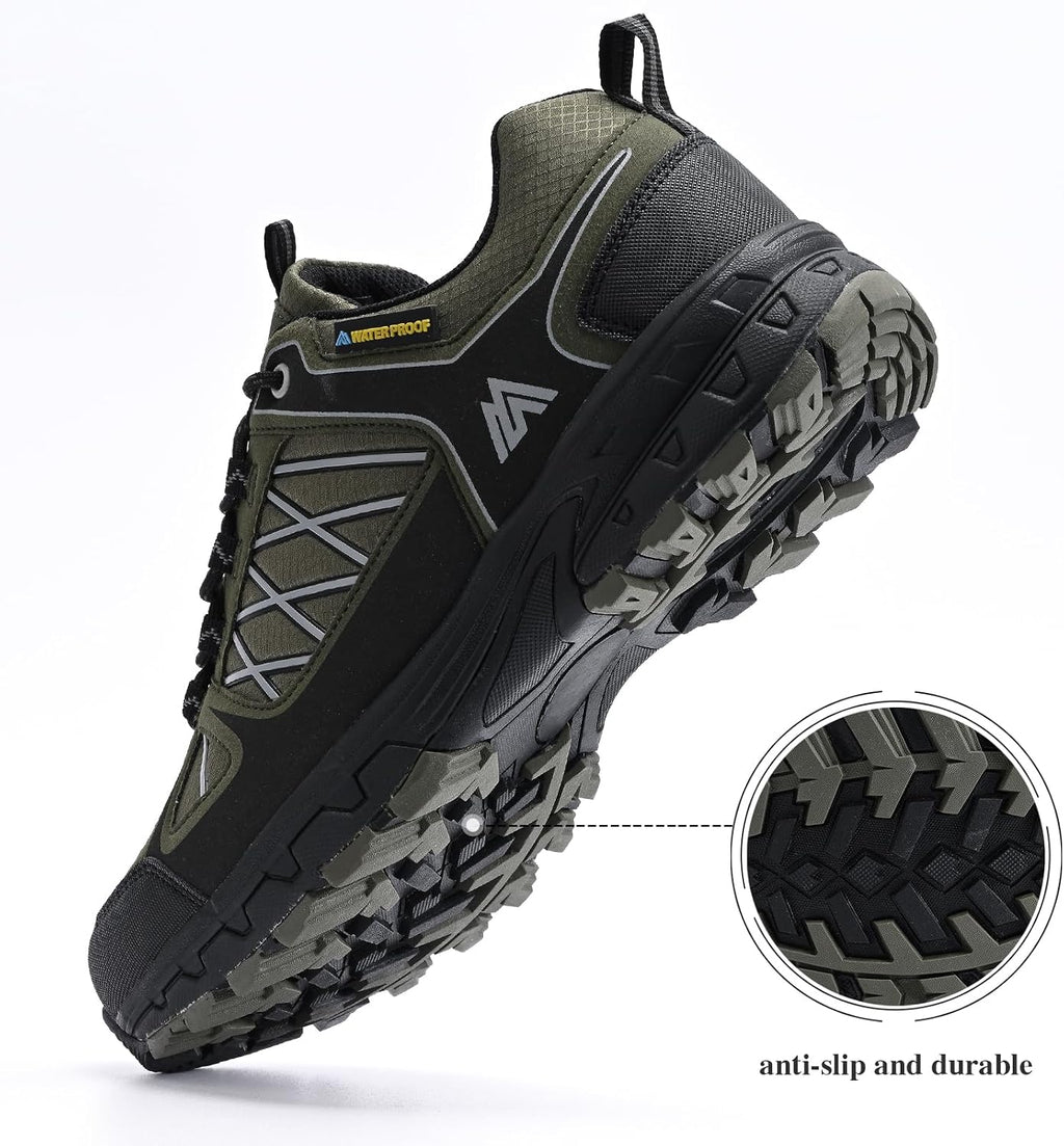Queday Mens Waterproof Lightweight Hiking Shoes