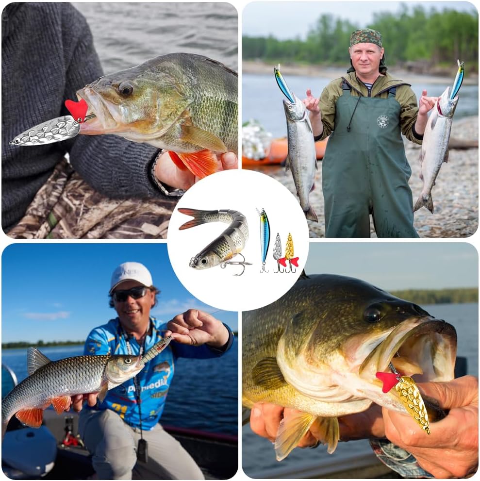 193PCS Fishing Lures Kit with Tackle Box Freshwater Saltwater