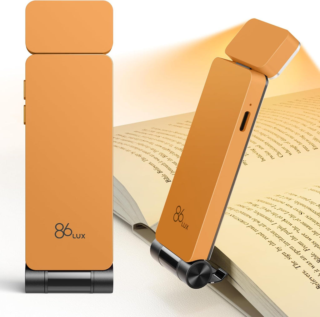 86lux Book Light, Rechargeable Reading Lights for Books in Bed