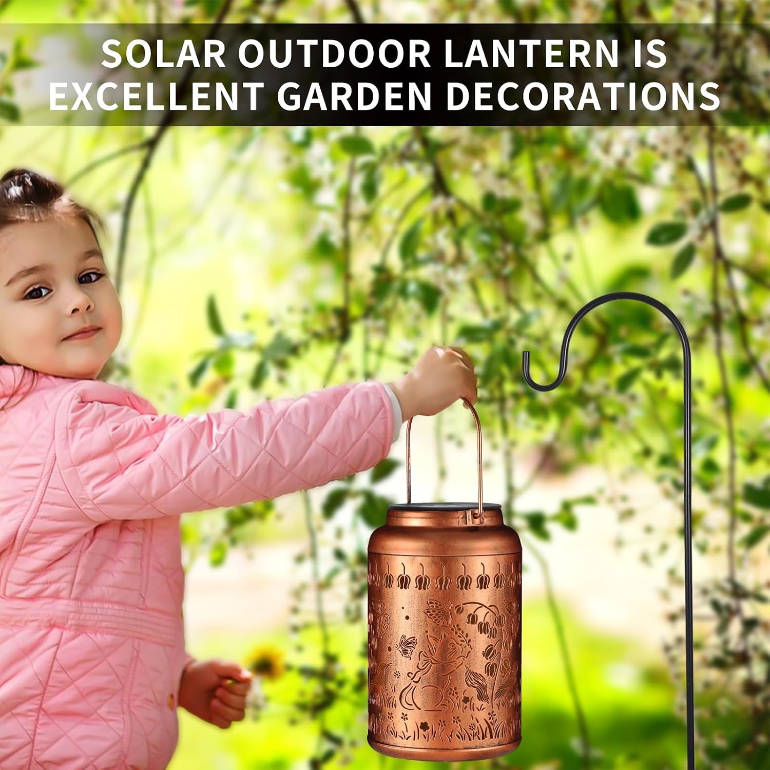 2 Pack Cats Solar Lanterns Outdoor Waterproof Garden Decor