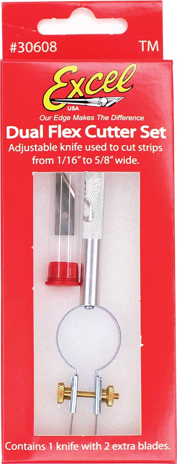 Excel Blades Adjustable Dual Blade Strip Cutter, #59 Blades, Aluminum