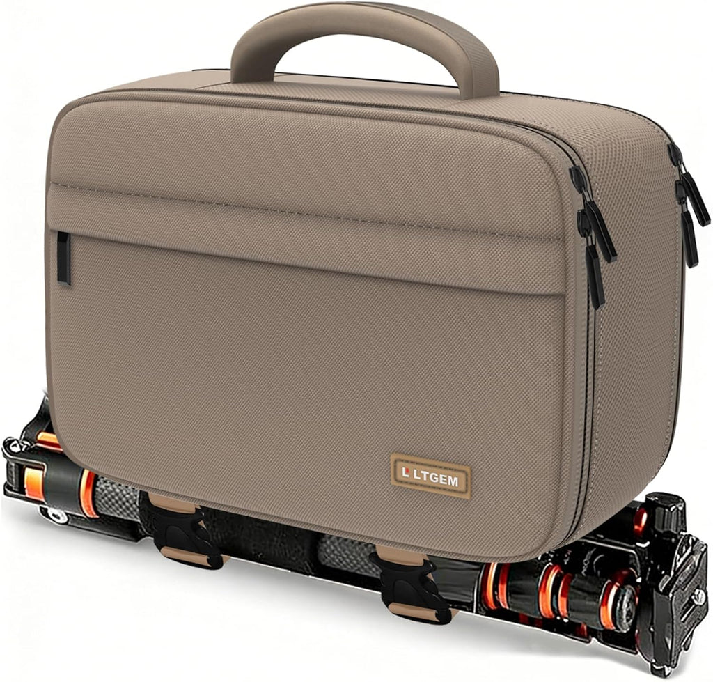 Camera Bag for Canon/Sony/Nikon DSLR SLR Camera and Multiple Lens Beige