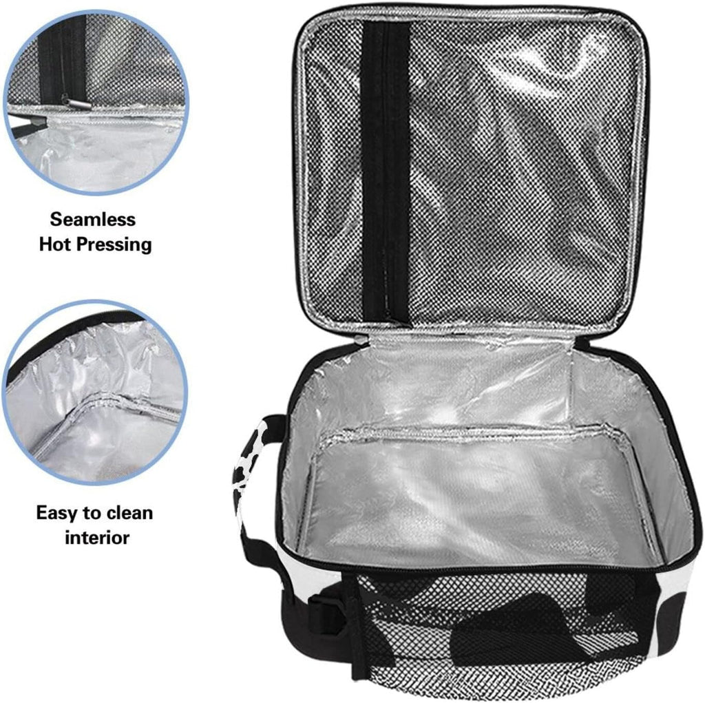Cow Lunch Box Insulated Lunch Bag Cooler Tote Bag
