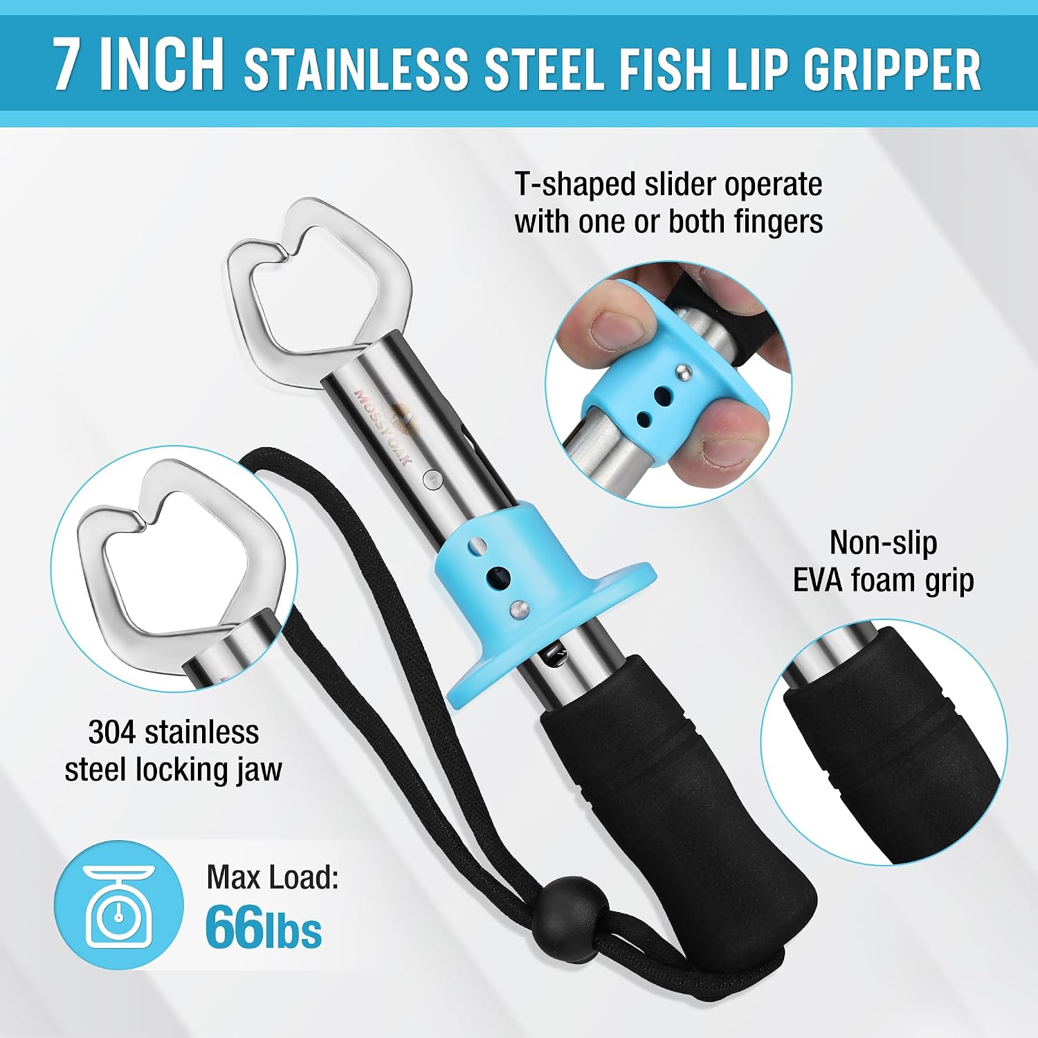 Mossy Oak Fishing Tools Kit – Fishing Plier and Fish Lip Gripper Set