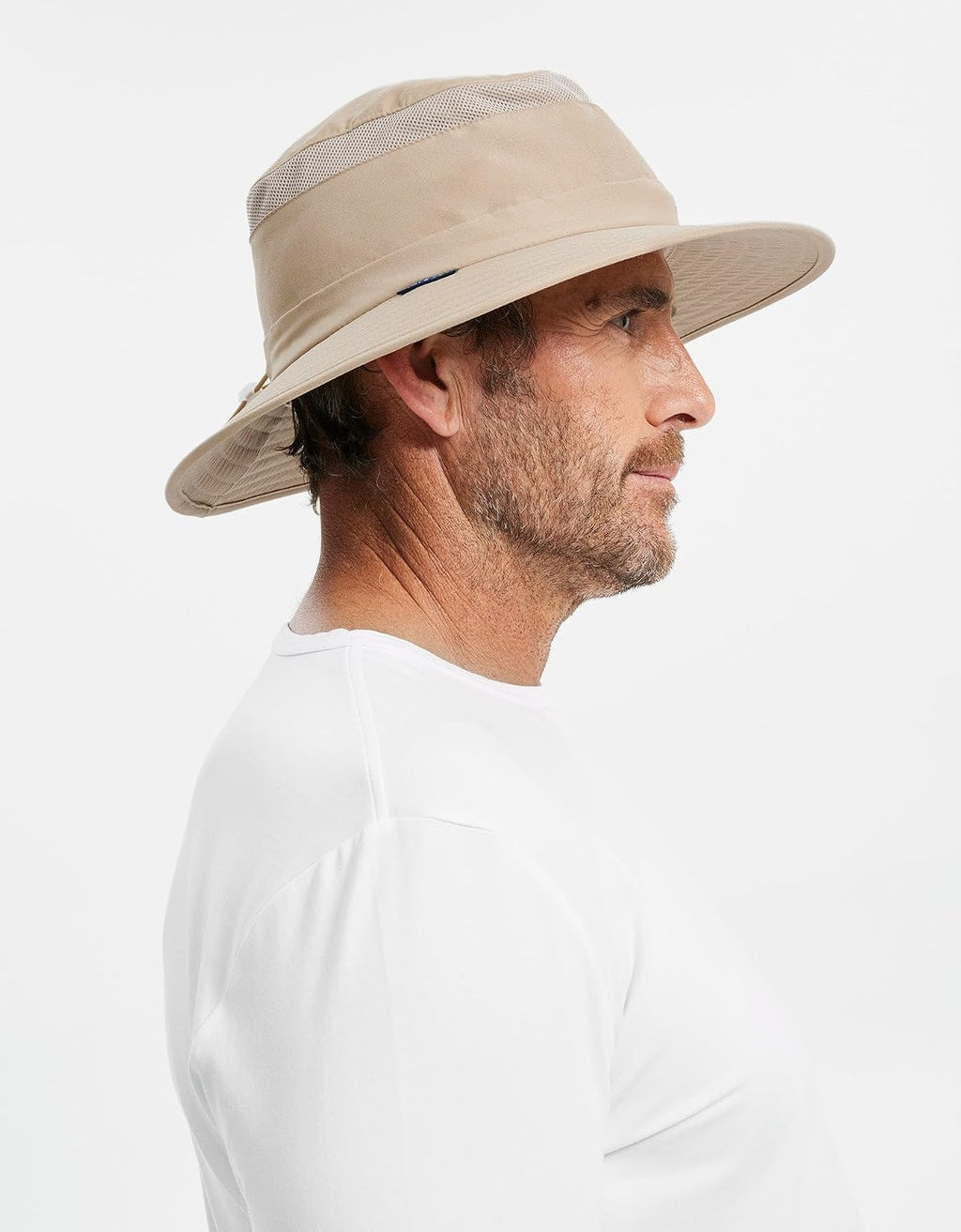 Solbari Everyday Broad Brim Sun Hat with Pocket UPF50+ Uv Protection, Sun Protective Hat for Women Beige Small