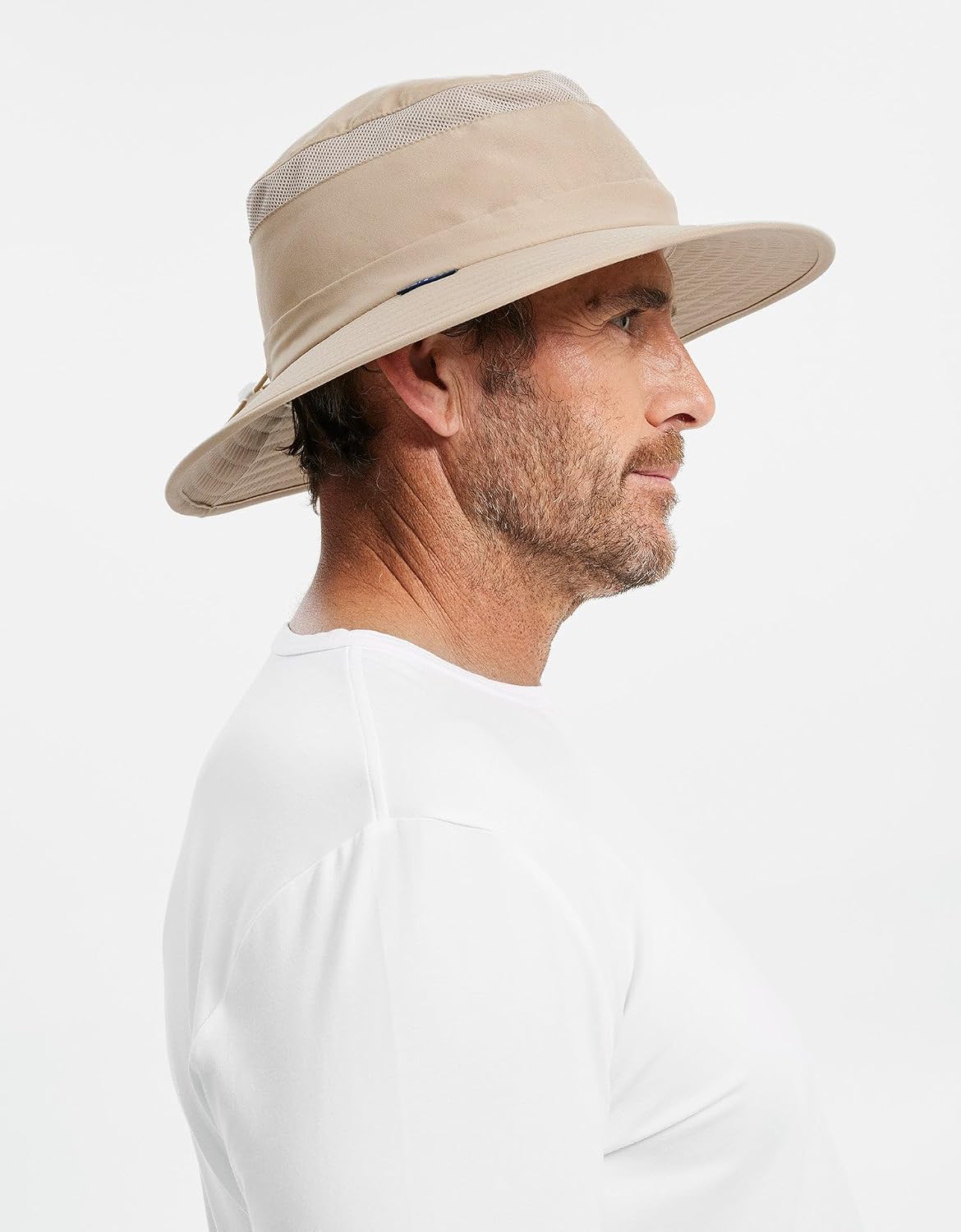 Solbari Everyday Broad Brim Sun Hat with Pocket UPF50+ Uv Protection, Sun Protective Hat for Women Beige Small