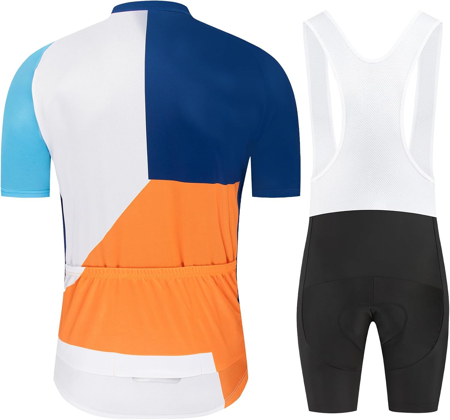 Men's Cycling Jersey Sets Road Bike Jersey Zipper Pockets with 20D Gel Pad MTB Shorts Biking Jersey Clothing Set