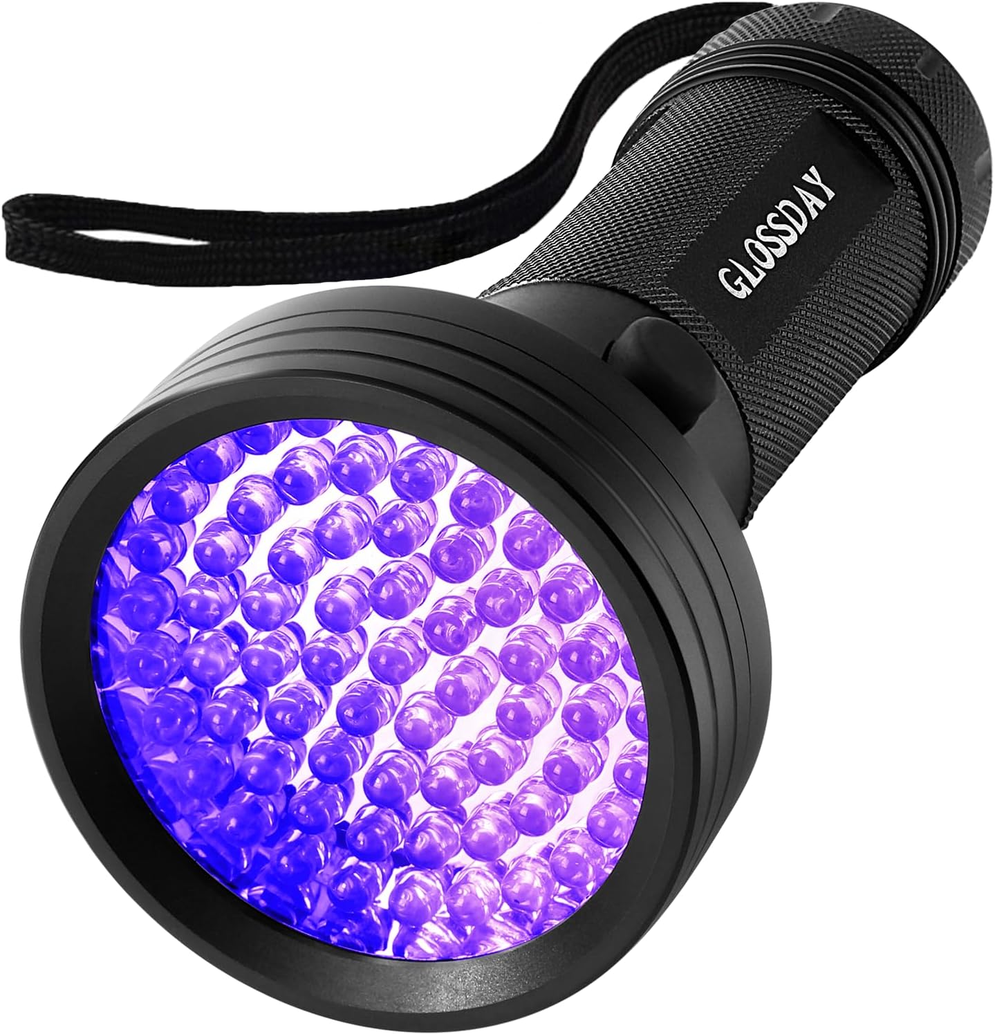 GLOSSDAY UV Flashlight Black Light, 100 LED Black Light Flashlight for Dog/Cat Pet Detector, Scorpions Finder