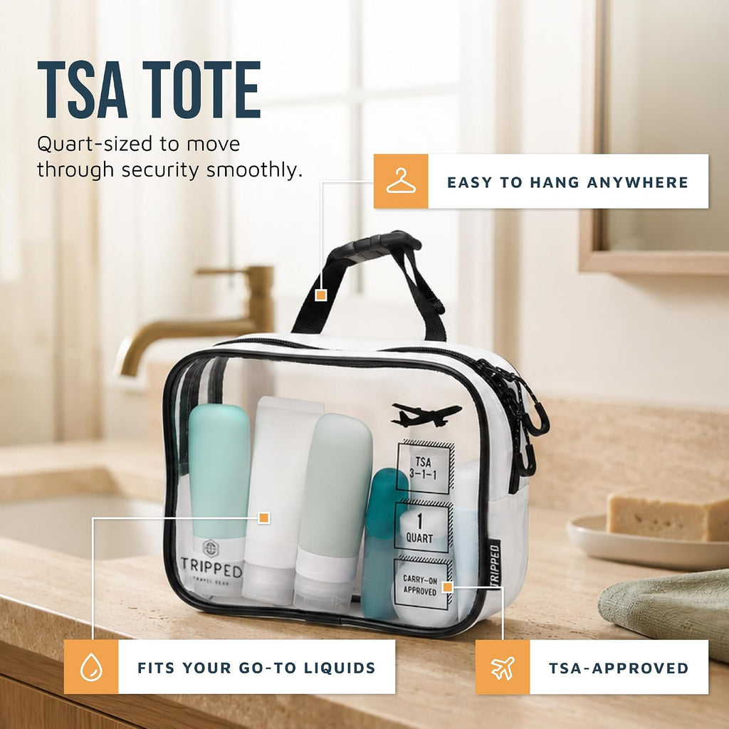 TRIPPED Travel Gear 3-Piece Travel Toiletry Bag Set