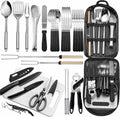 27-Piece Backpack Camping cookware Set, Portable Camping kitchenware Set for Barbecue, Outdoor Cooking, Picnic and Adventure Camping cookware Storage