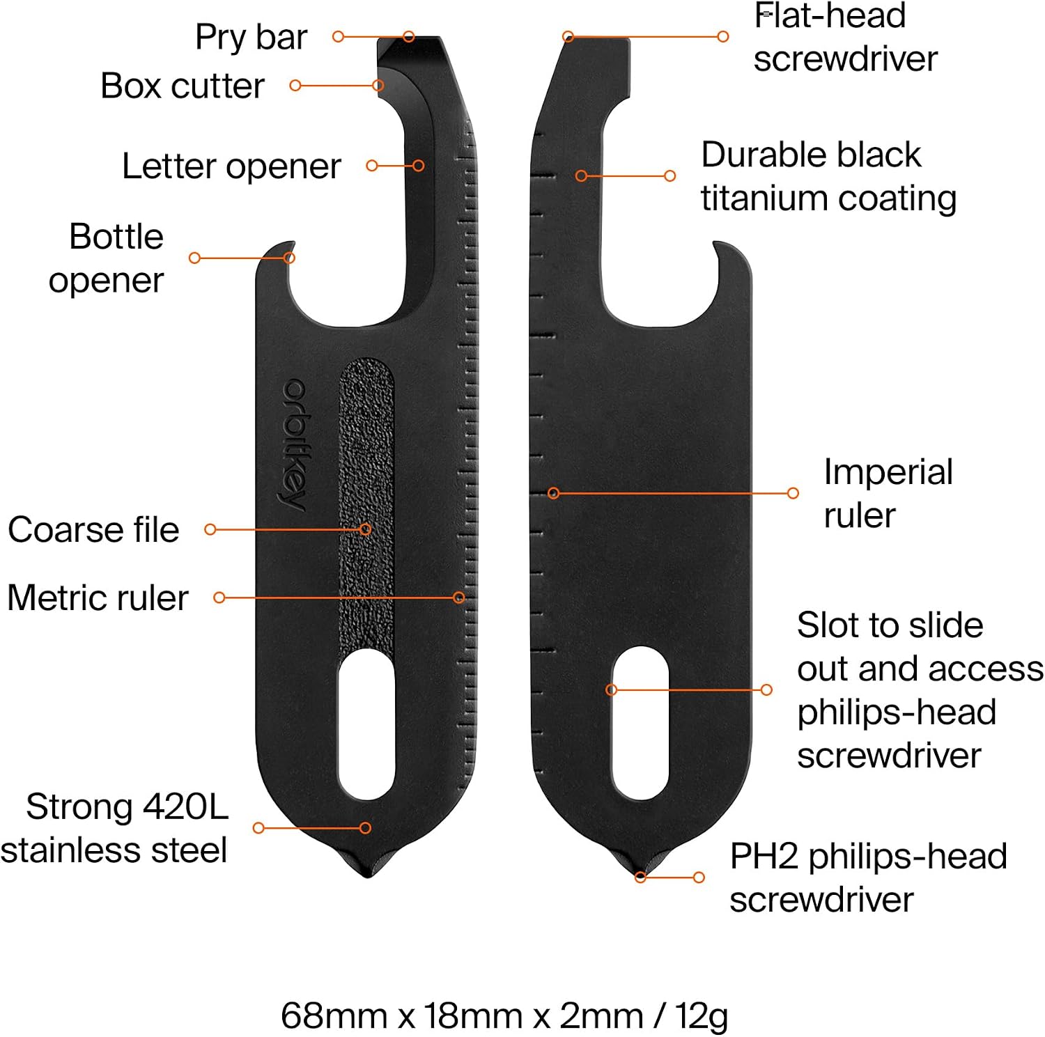 Orbitkey Multi-Tool V2 - Black