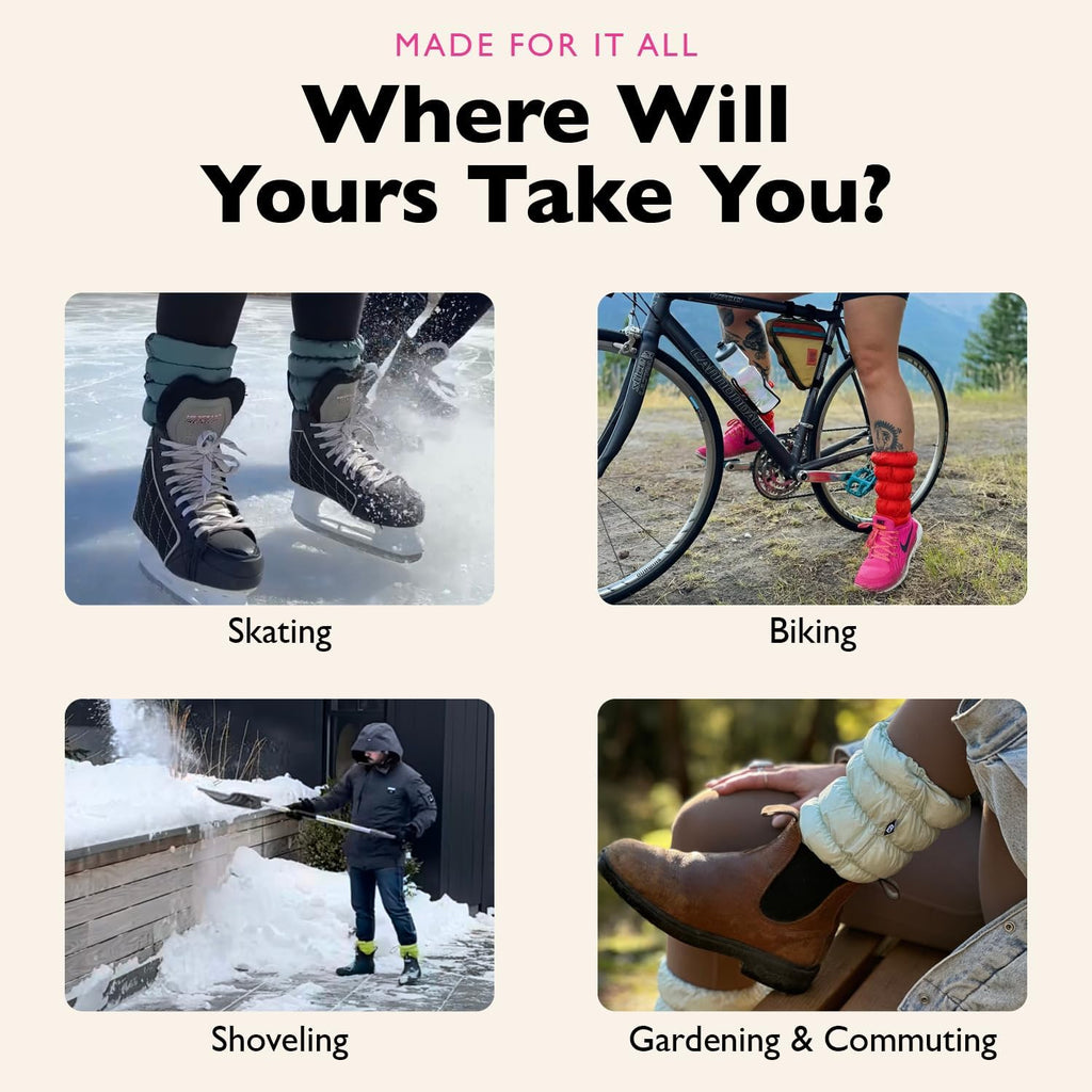 Hikas Gaiters - One Size Water Resistant Ankle Gaiters for Hiking, Snow, Mud, Sand & Tick Protection, Cozy Recycled Lightweight Outdoor Cuffs for Boots & Sneakers