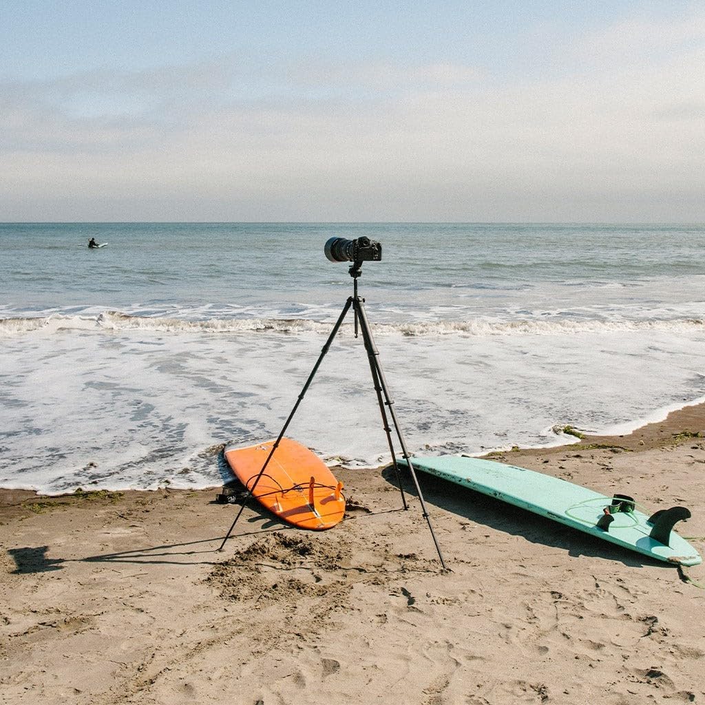 Peak Design Travel Tripod, Aluminum, Compact Design, Quick Setup and Takedown, Pro-Level Stability, Ergonomic Ball Head, Compact and Portable Travel Tripod for Camera and Phone, 20 lb Capacity