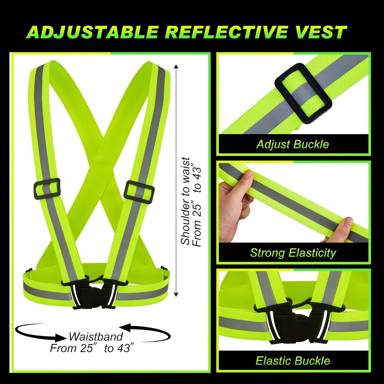 Hercicy Reflective Vest High Visibility Safety Vests Bulk