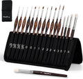 Nicpro 16 PCS Kolinsky Sable Miniature Paint Brushes Dry Brush