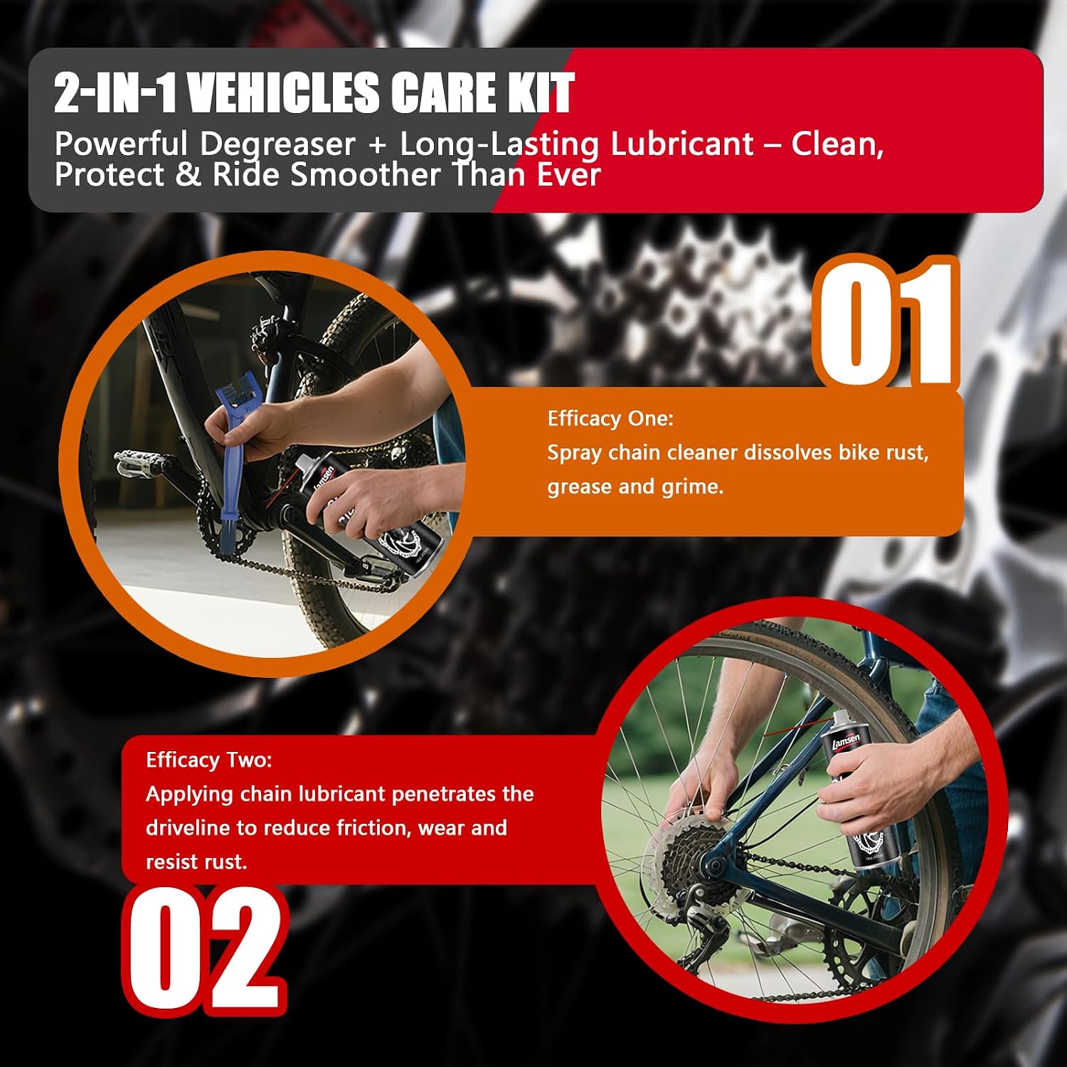 Chain Cleaner Kit Professional Bike Chain Cleaner Motorcycle Cleaner