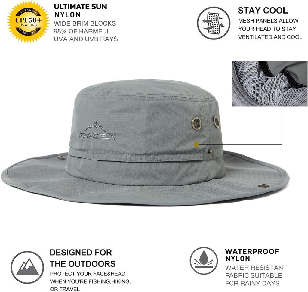 Comhats Waterproof UPF 50+ Wide Brim Sun Hat for Men Big Heads Oversized