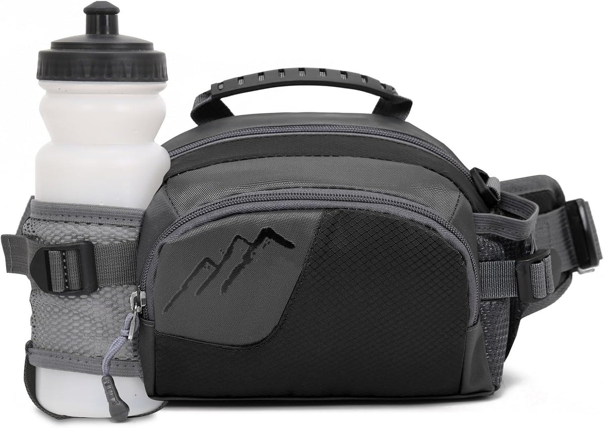 Entchin Water-Resistant Fanny Pack, 4-Zipper Belt Bag