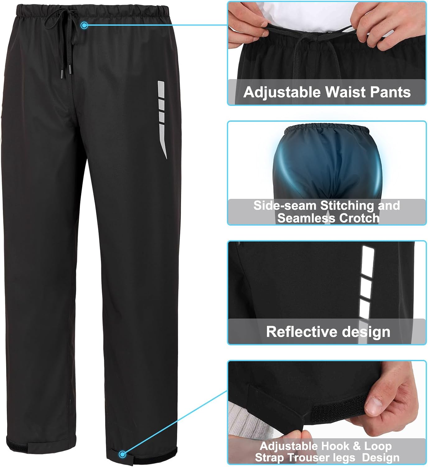 Rain Suit for Men Waterproof Packable Rain Jacket and Pants Set