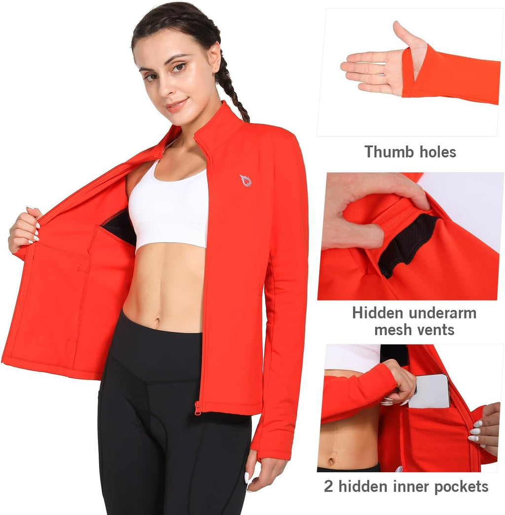 baleaf Women's Fleece Running Jacket Winter Gear Water Resistant Cycling