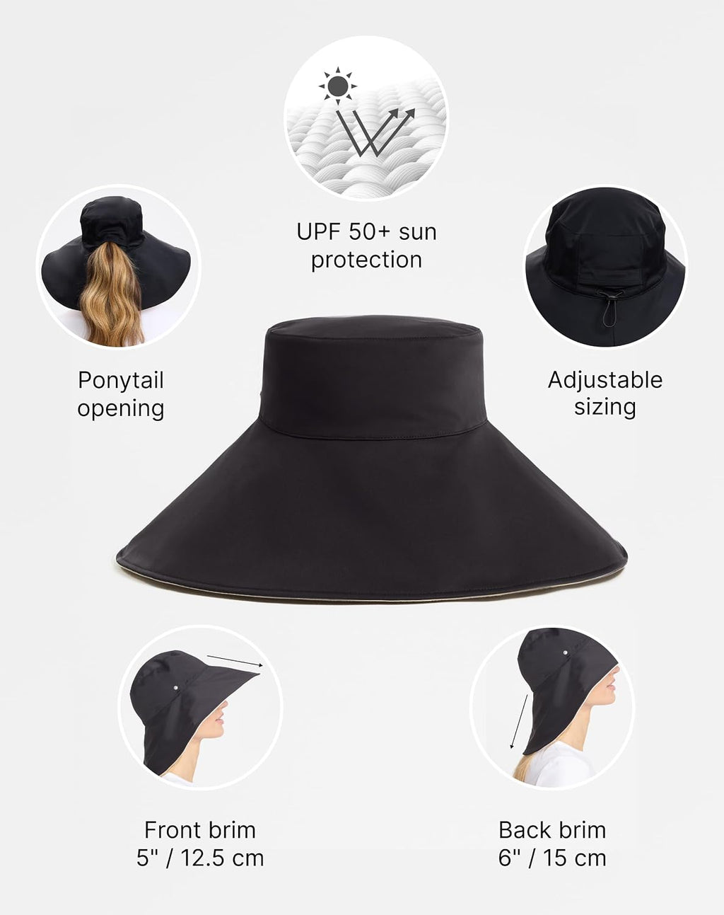 Solbari Women's Ultra Wide Brim Hat UPF 50+