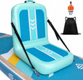 Inflatable Kayak Seat with Back Support & Mesh Storage Bag, Adjustable Paddle Board Cushion Chair for Adults, Portable Blow Up Seats for SUP Raft Canoe Fishing Boat