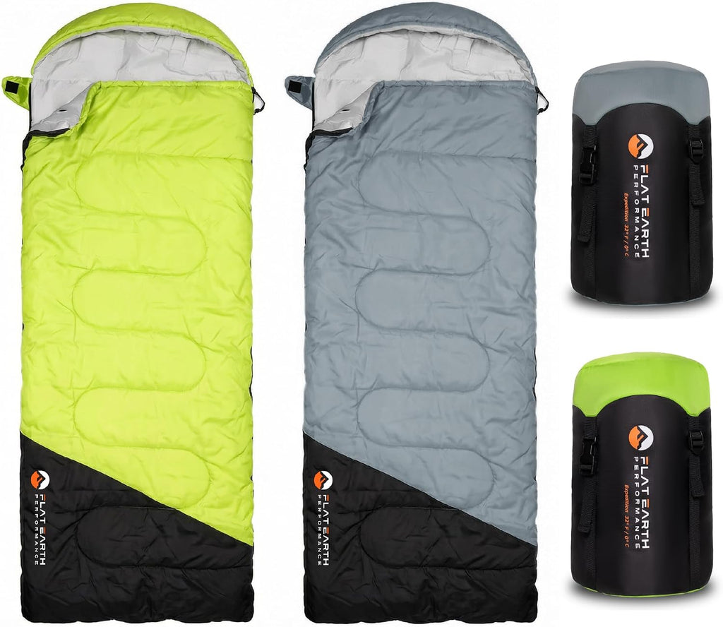 Expedition Backpacking Sleeping Bags for Adults, 32°F, Compression Sack