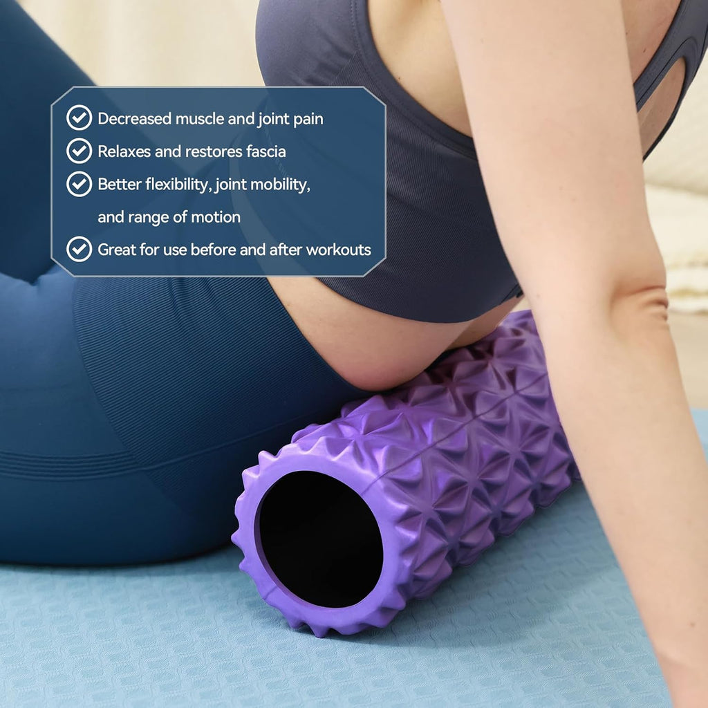 Foam Roller, 15 inch High Density Massage Roller for Exercise