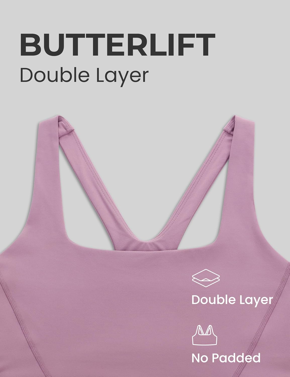 CRZ YOGA Butterlift Square Neck Sports Bras