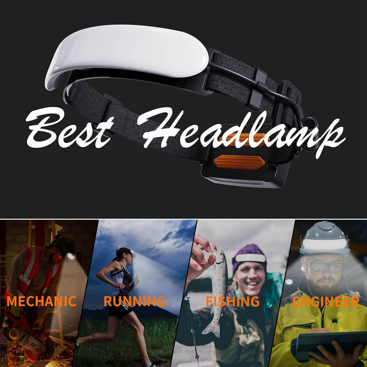 svsviio Headlamp Rechargeable PRO+,7500mAh 1500 Lumen Super Bright 230°Beam LED Head Lamp,Head Lights for Forehead,3 Modes,IPX6 Headlamps for Adults Camping/Mechanic/Hard Hat