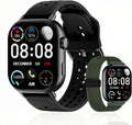 2026 Distance & Pace GPS Running Watch for Runners - Call & Text, AMOLED Large Screen, 50m Waterproof Swimming, Calorie & Step Counter, 2 Bands, Long Battery, for Seniors Men Women (Black)