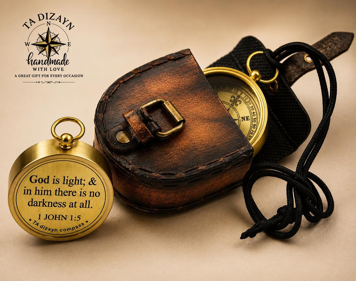 For I Know The Plans I Have For You, Jeremiah 29:11, Solid Brass Directional Engraved Compass, Baptism Gifts for Boys Girls, First Communion, Christian Gifts for Men, First Confirmation Gifts for Boys