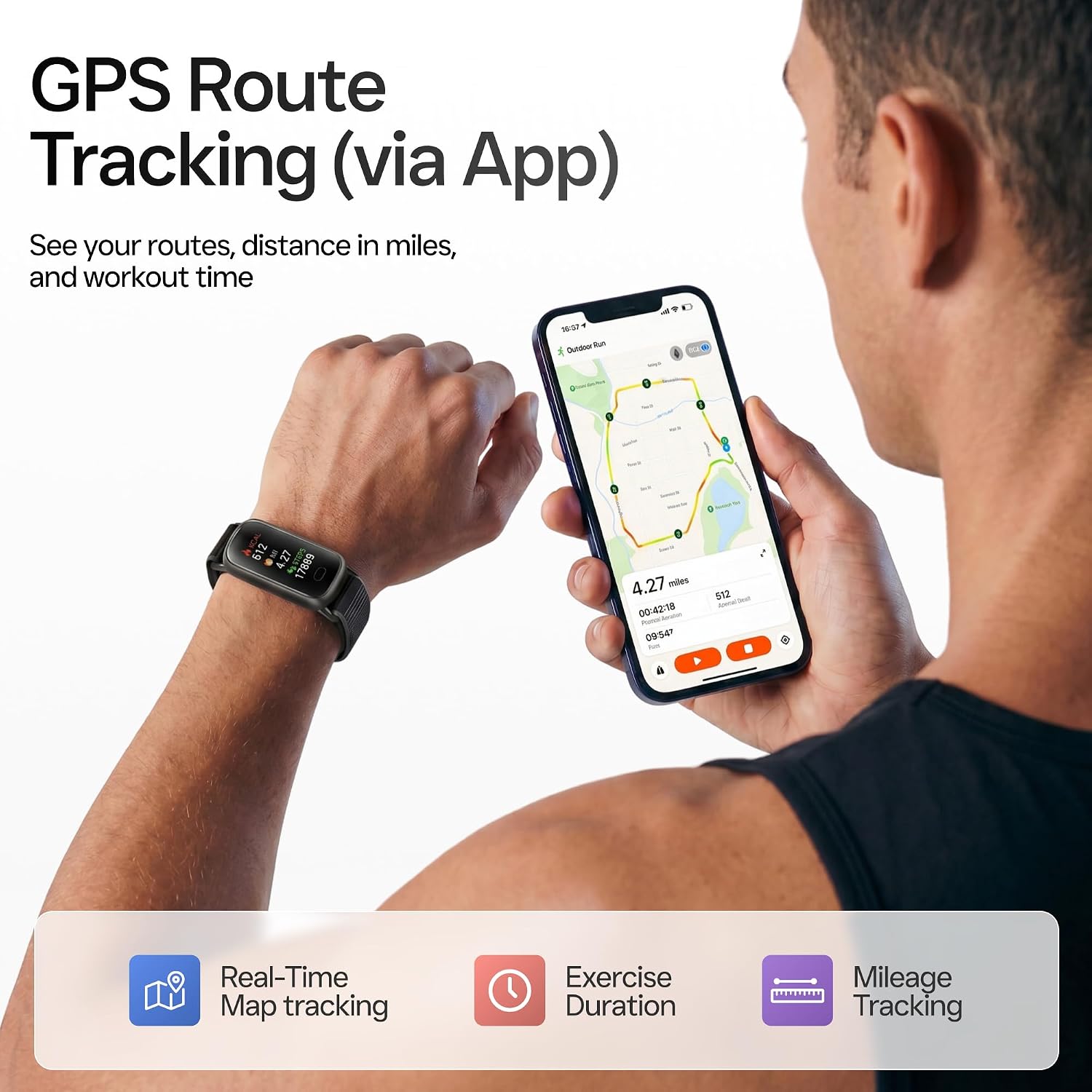 Lightweight Activity & Fitness Tracker with Subscription-Free App Control, AI Sleep Insights, 24/7 Heart Rate & Blood Oxygen Tracking, 16 Sport Modes, Waterproof Smart Watch for Men & Women