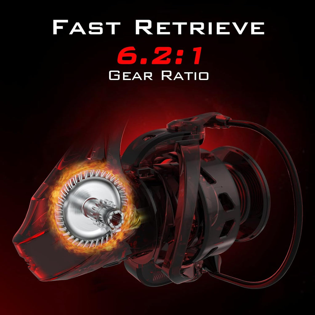 KastKing Royale Legend Spinning Fishing Reels, Available in 5.2:1 and 6.2:1