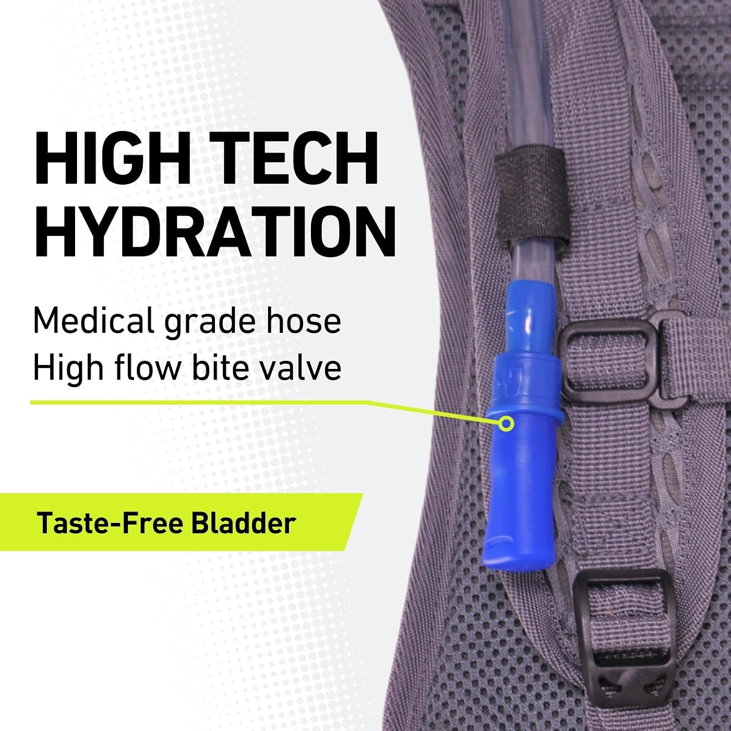 VibrelliVibrelli Hydration Backpack & 2L Hydration Bladder - High Flow Bite Valve - Hydration Pack for Cycling, Running, Hiking