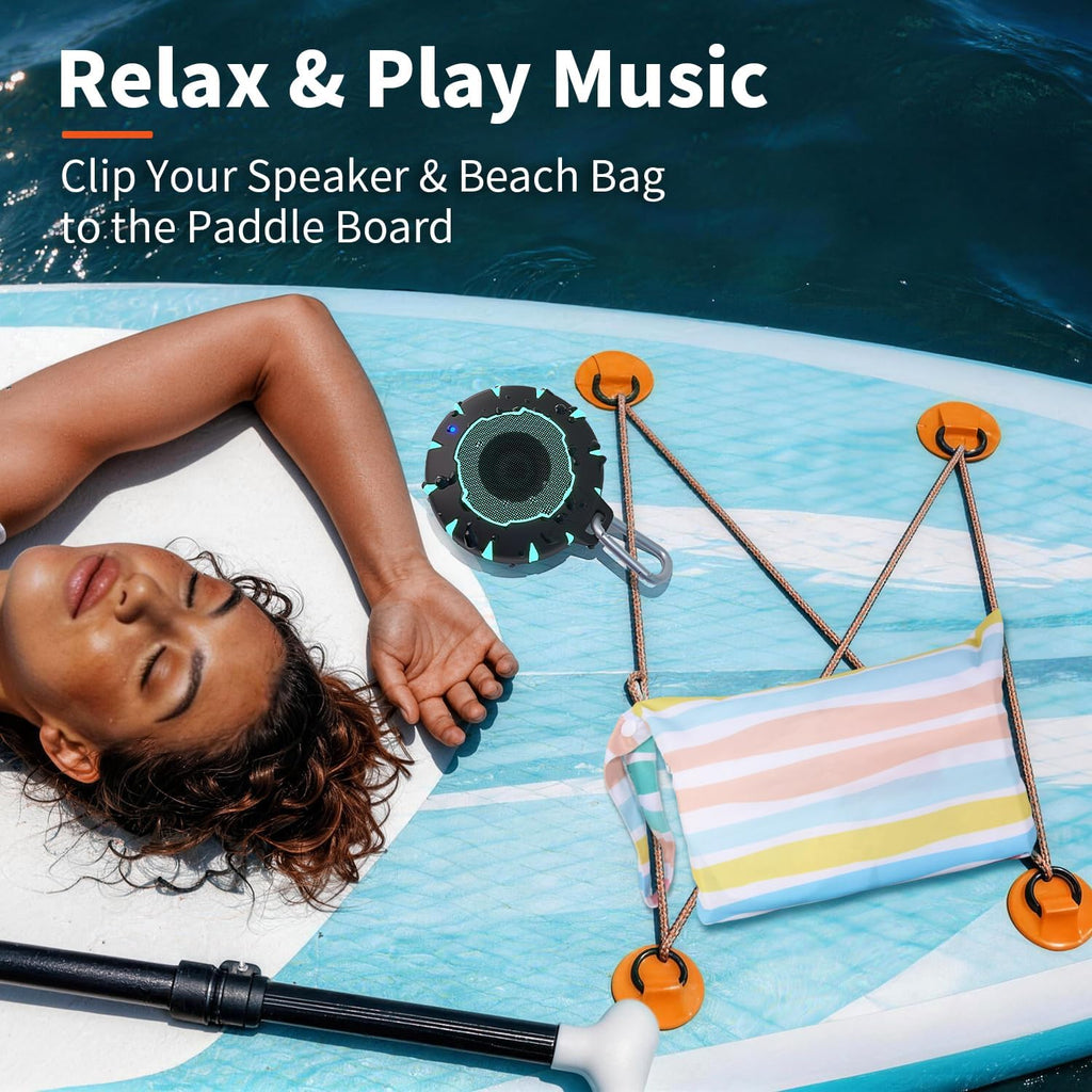 HEYSONG Bluetooth Shower Speaker + Waterproof Beach Bag – Rugged & Ready for Any Adventure