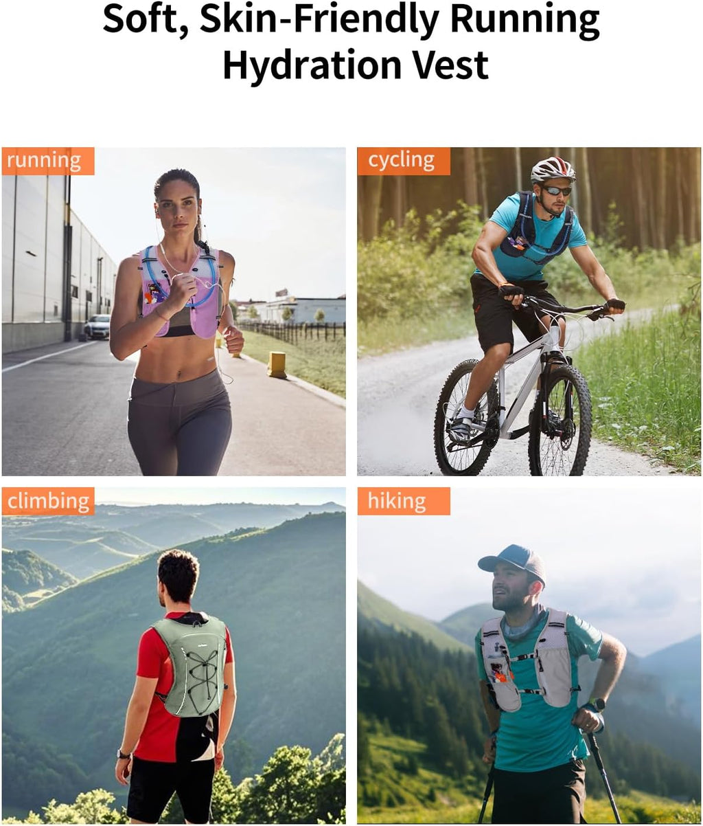ECOHUB Lightweight Hydration Vest Water Backpack with 2L Water Bladder