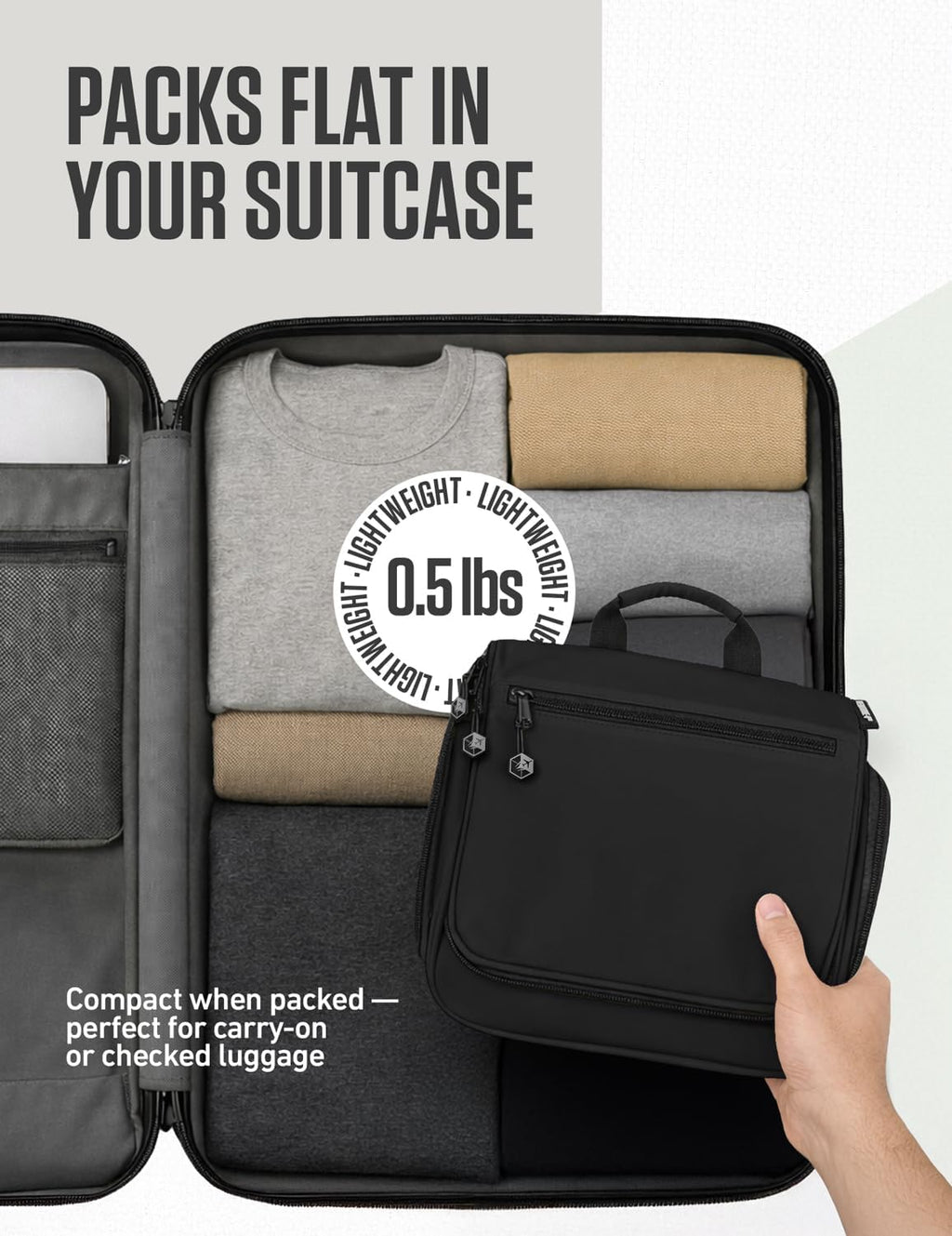 VENTURE 4TH Hanging Travel Toiletry Bag, 18 Compartments - Black