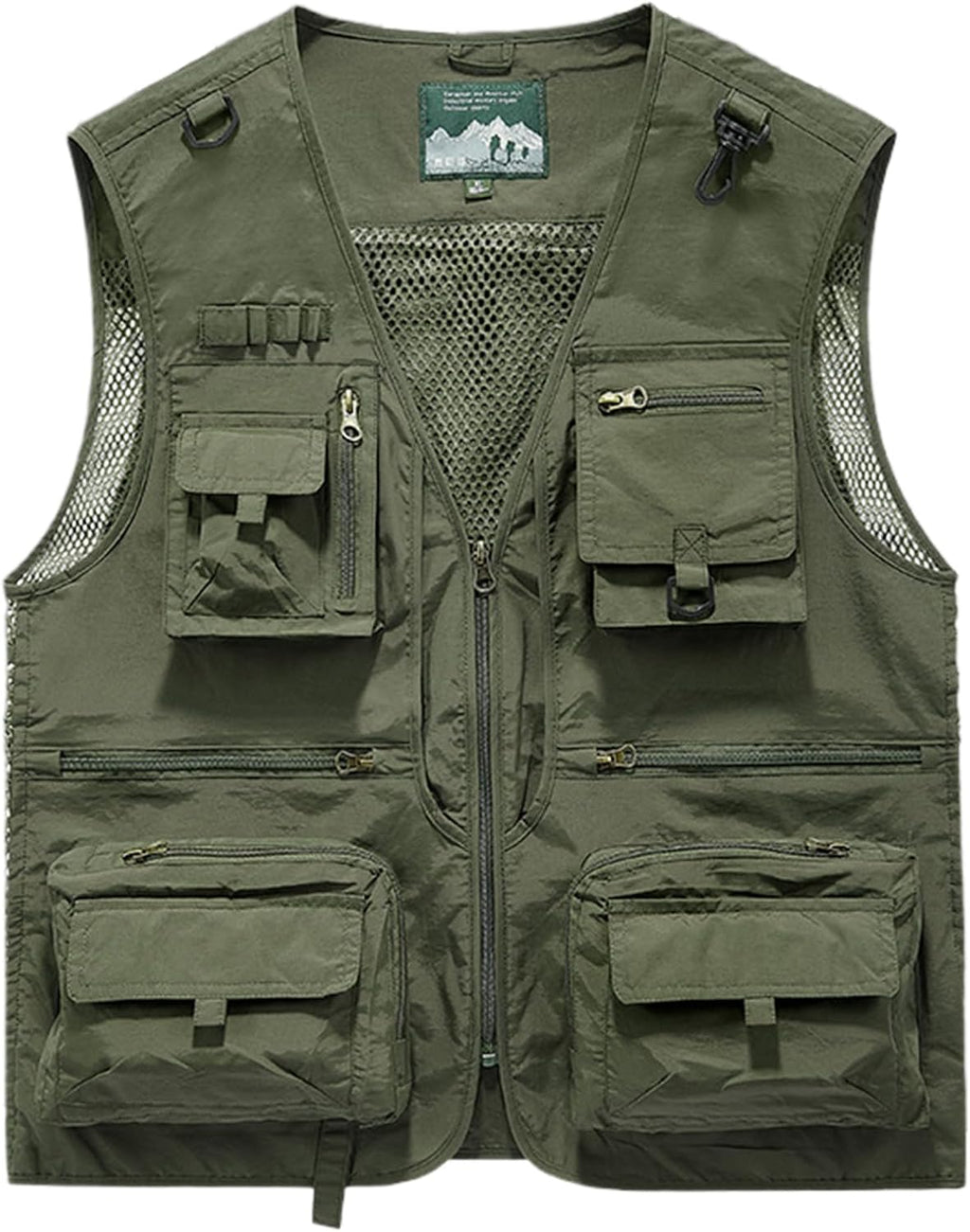 Gihuo Mens Fishing Vest Lightweight Utility Vests Cargo Outdoor Safari Travel Vest with Pockets