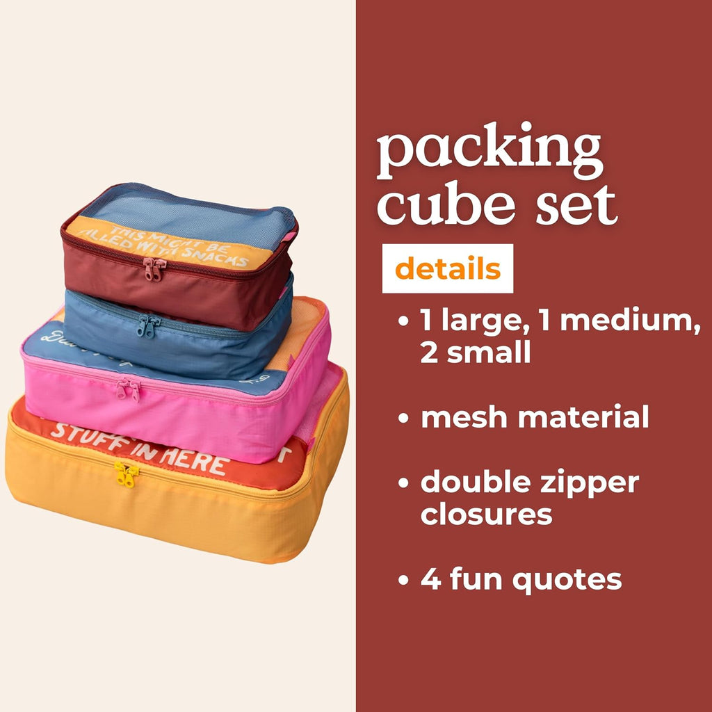 ban.do Packing Cube Set of 4, Really Important Stuff