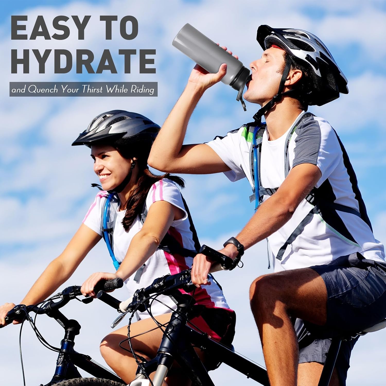 Mimorou 16 Pack Aluminum Water Bottles Bulk,Blue, Black, Red, Gray,25 Oz