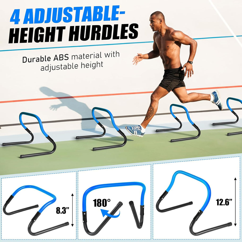 BORNEW 2 Pack Agility Ladder, Soccer Speed Training Equipment Set