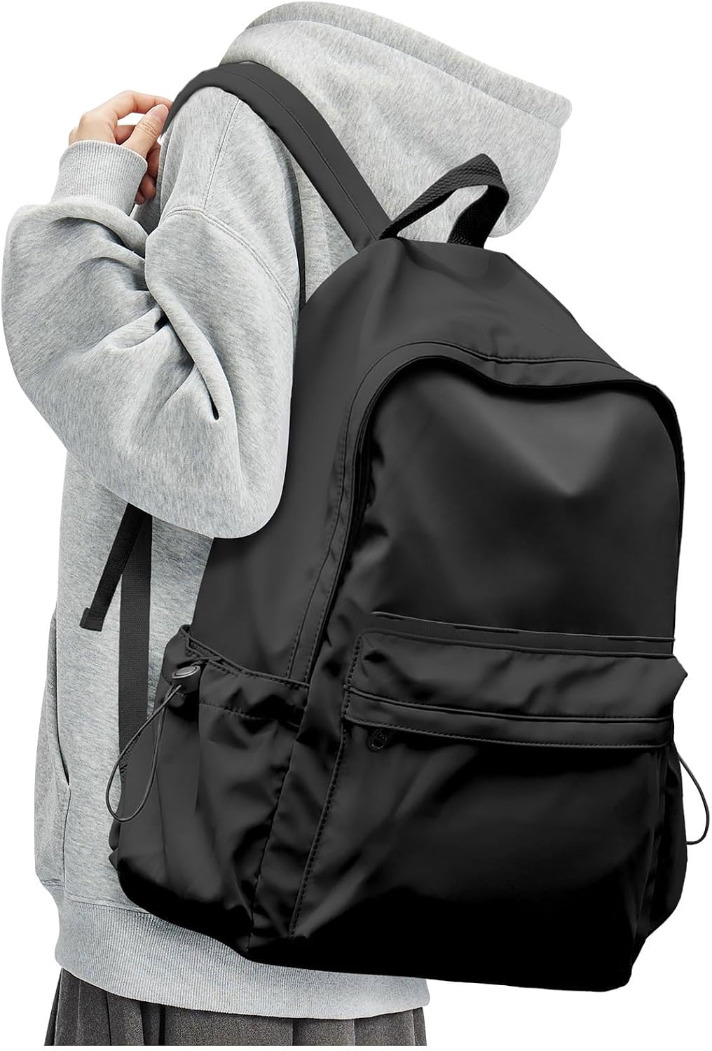 BJLFS Black Backpack for Men Women Large, Gym Backpack for Women Foldable Outdoor Weekender Gym Bag, Waterproof Sports Back Pack & Dance Yoga travel Bag