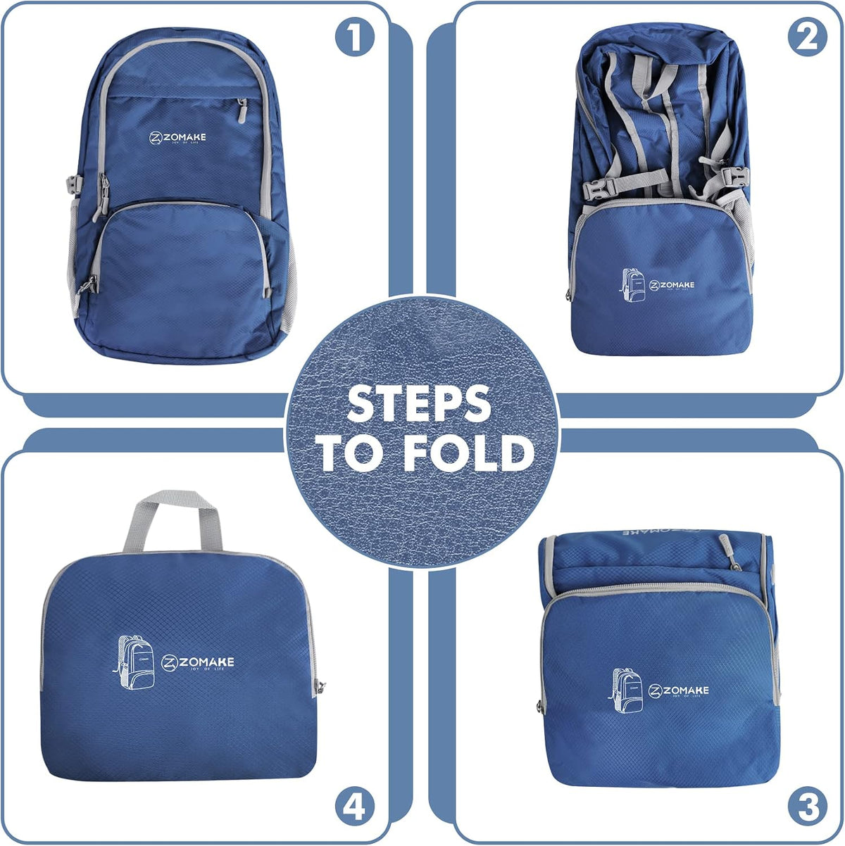 ZOMAKE Lightweight Packable Backpack 30L, Foldable Travel Hiking Daypack