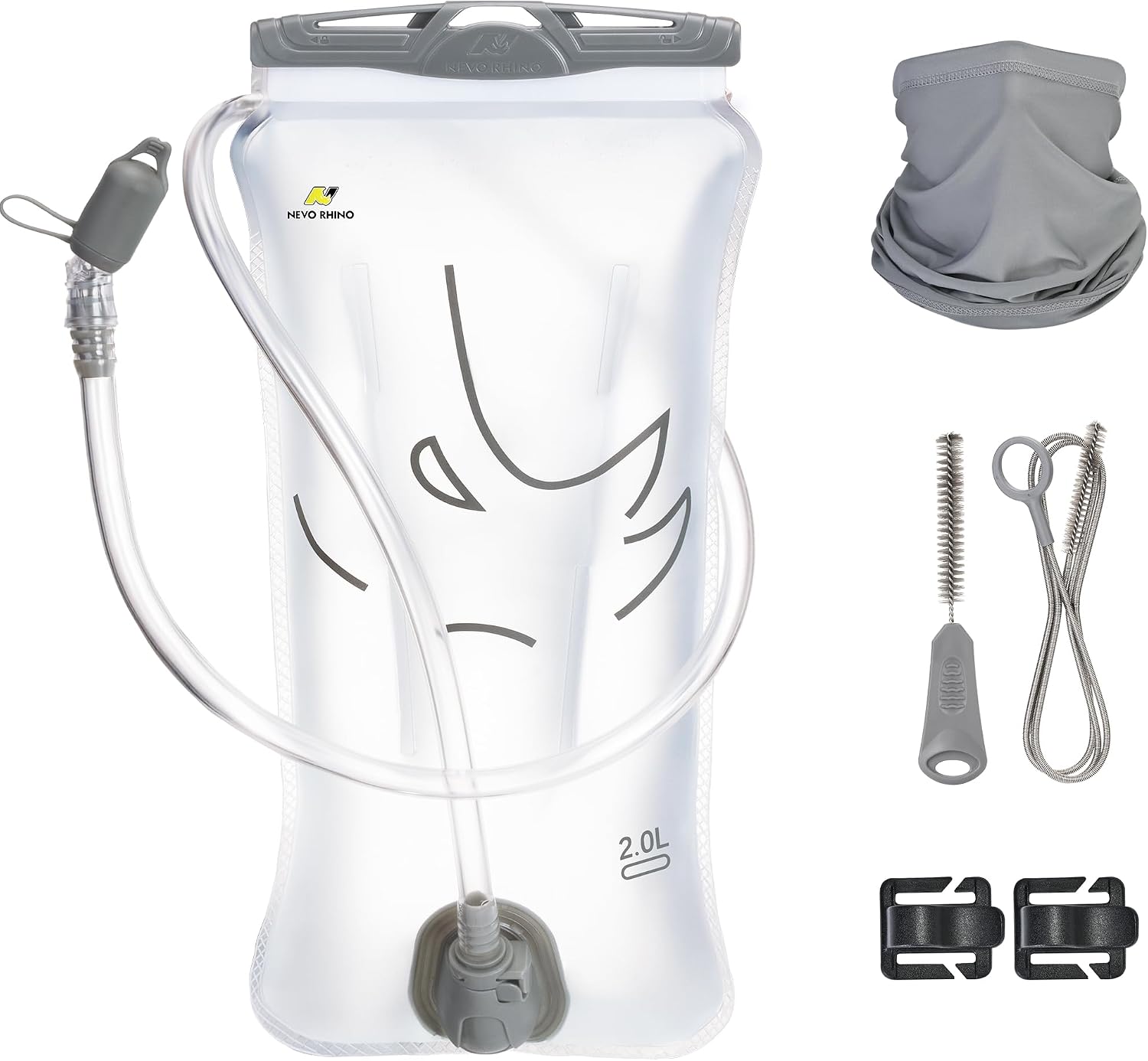 N NEVO RHINO Water Bladder 1L- 1.5L- 2L, Hydration Bladder for Running Vest