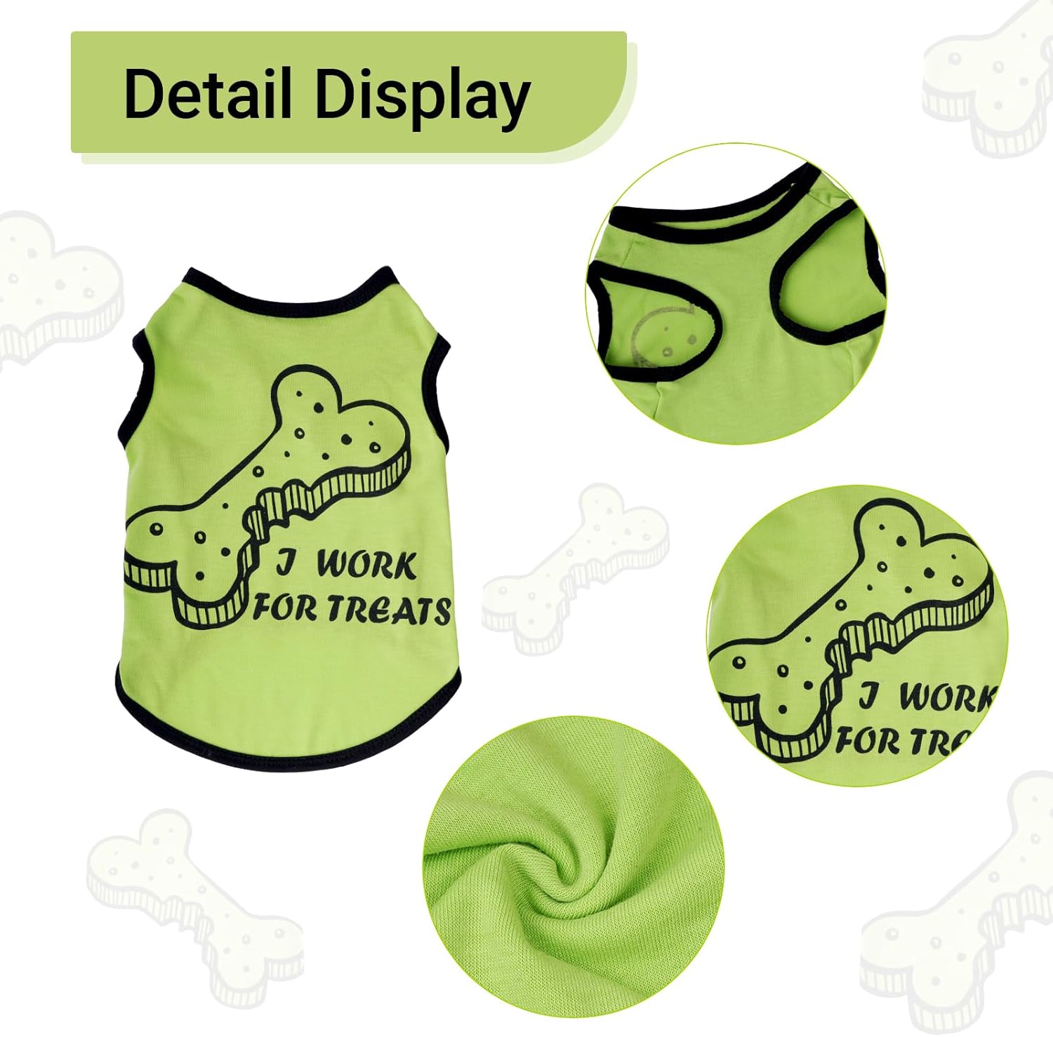 hoyuwak 8 Pieces Pet Shirts Funny Dog Printed Clothes Dog Sleeveless Vests