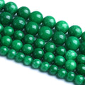 120PCS 6MM Natural Stone Green Cloudy Jade Spacer Loose Beads for Jewelry Making DIY Bracelet Necklace