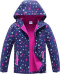 MGEOY Kids Rain Jacket, Waterproof Lightweight Hooded Windbreaker for Boys Girls 4-16Y