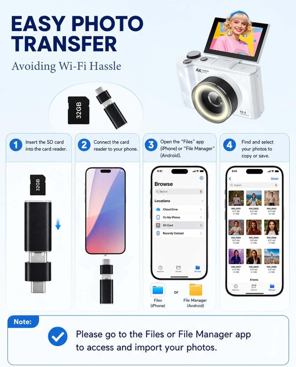 W & O 4K Digital Camera for Photography,Flip Screen Digital Camera for Kids